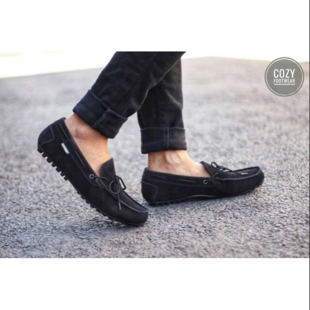 GOMES TONE 01 BLACK SLIP ON PRIA KASUAL BS157 BS158 BS159 BS160 BS161 BS16 Slip On Pria Hitam