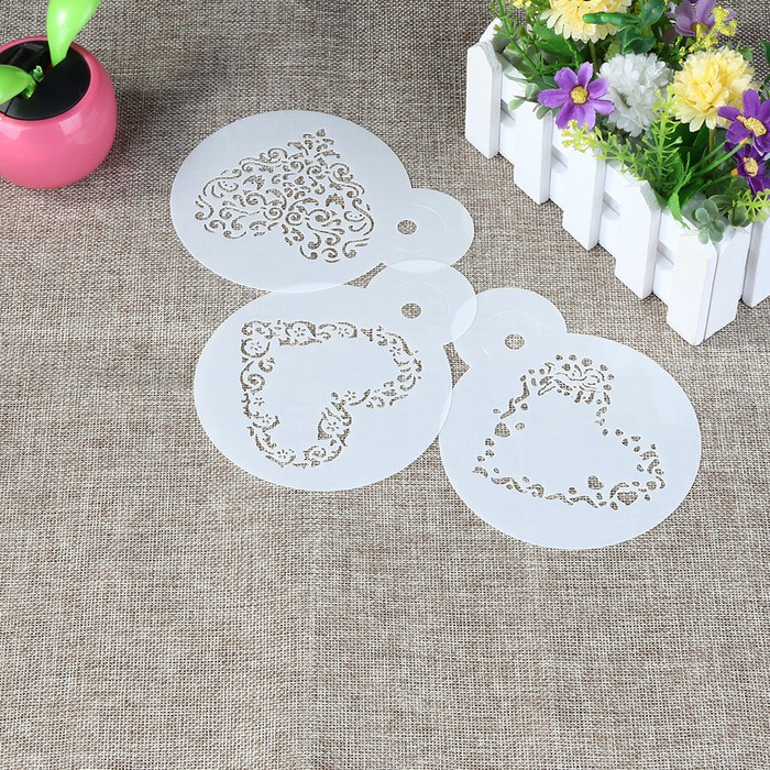 Plastic Stencil - Stensil Dekorasi Love Heart Motif