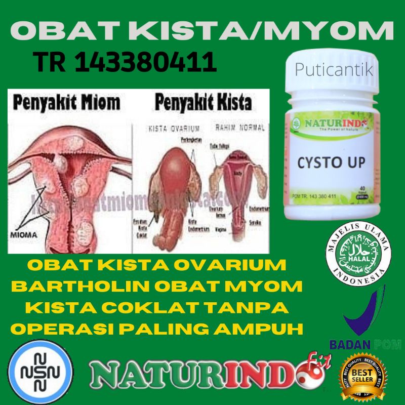 Obat Miom Kista Ovarium Kista Bartholin Kista Coklat Paling Ampuh Cysto Up Naturindo