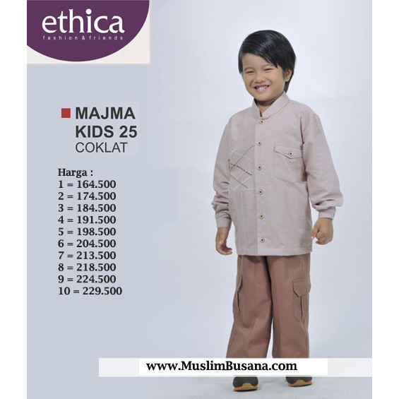 Baju Koko Anak Umur 1 Sampai 10 Tahun Kemeja Anak Ethica Majma Kids