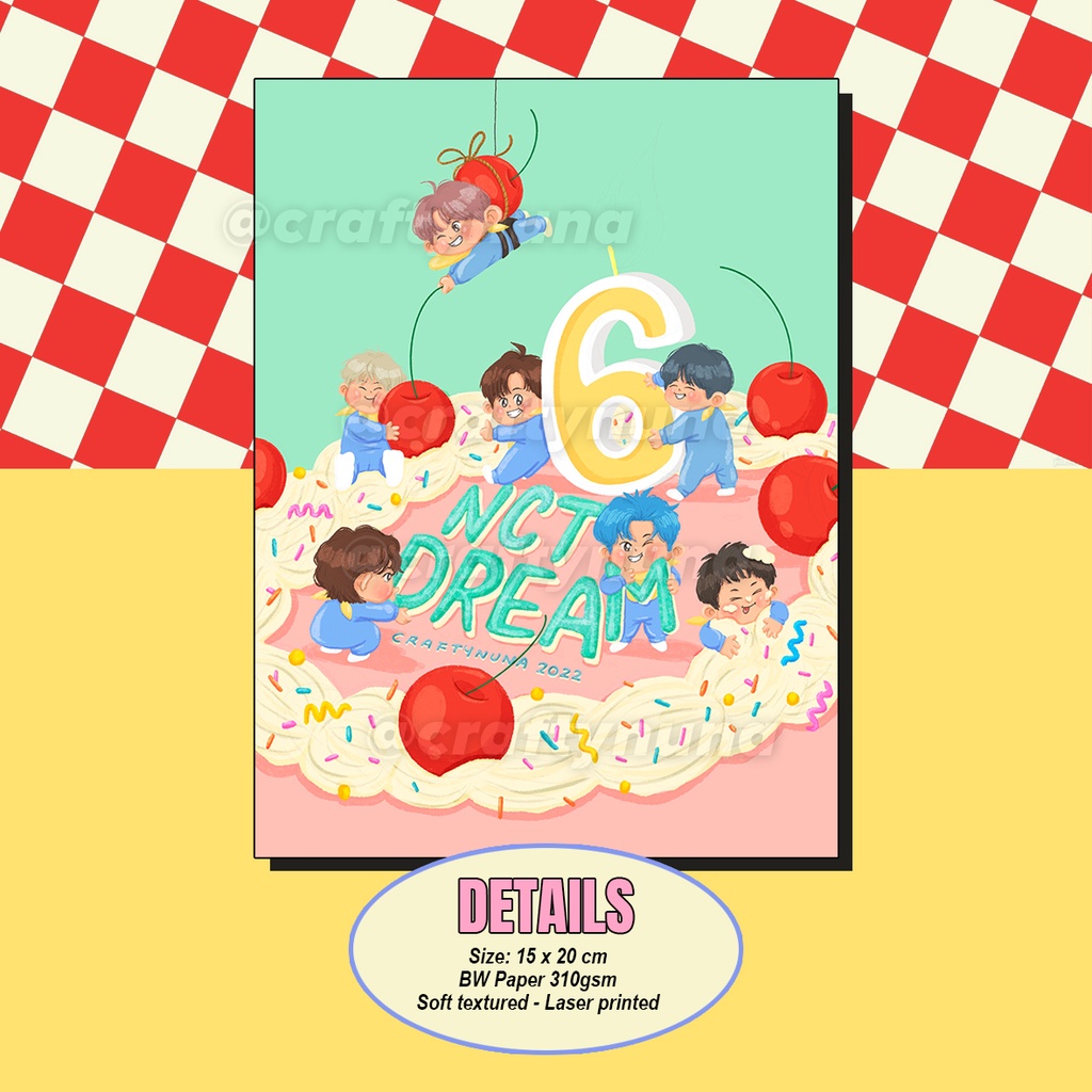 6 YEARS WITH NCT DREAM - Fanart Print by Crafty Nuna fan art kpop 127 lucu poster wall decor 6th anniversary