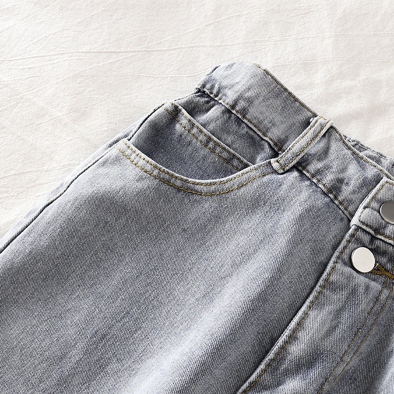 Biru new jeans korea celana jeans panjang wanita（realpict）