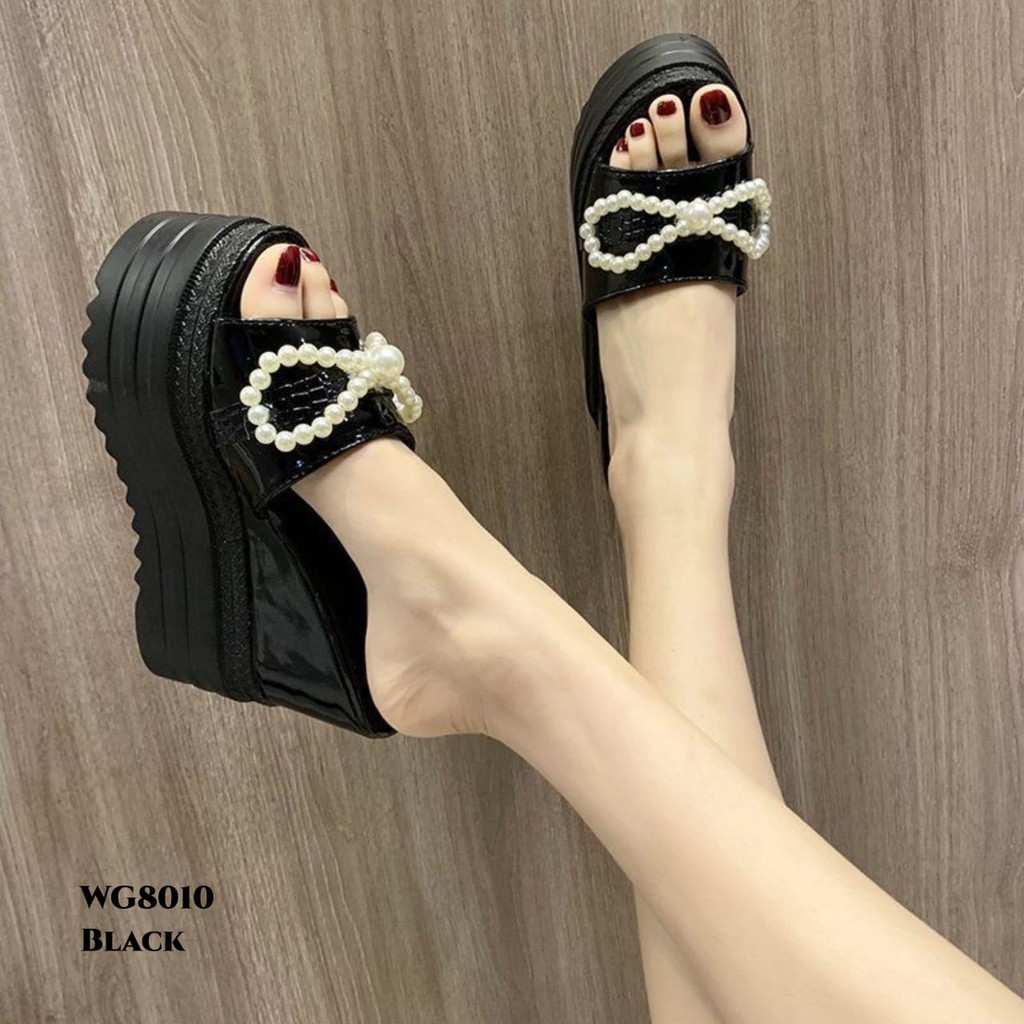 PRF Sandal Wedges Highsole Pearl Korea Shoes WG8010