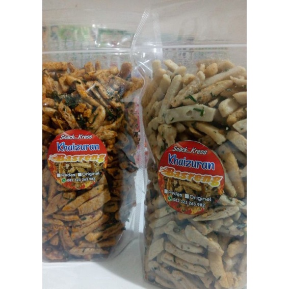 

Basreng Pedas dan original kemasan 500 gram