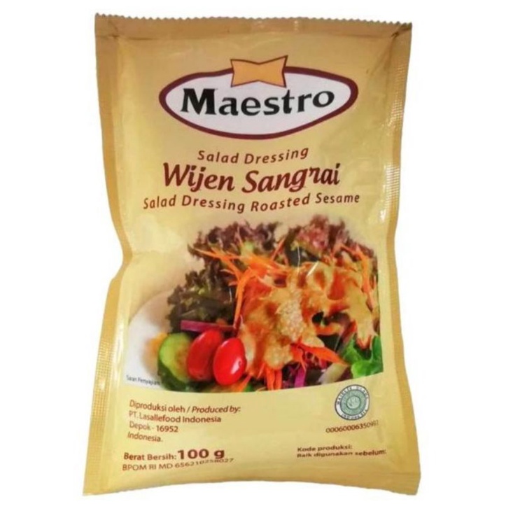 

Mestro wijen sangrai salad dressing roasted sesame 100gr