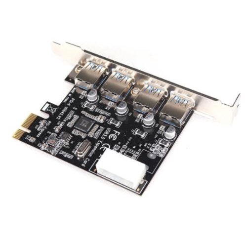 Pci express x1 NB usb A 3.0 hub 4 port 5Gbps for pc cpu - Pcie pci-e usb3.0 4 slot expansion card