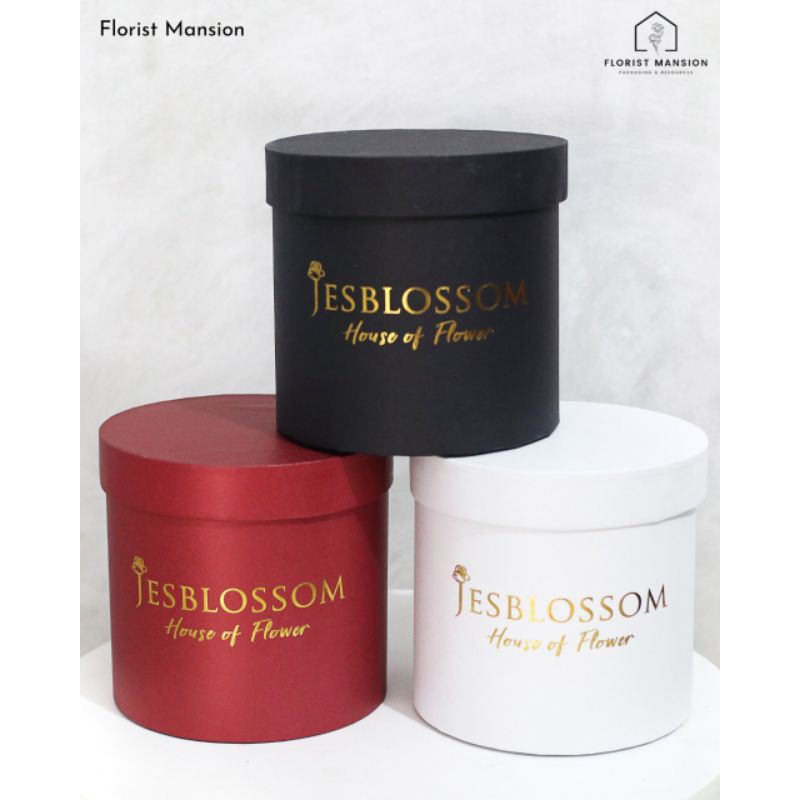 CUSTOM LOGO ROUND BOX / CUSTOM LOGO BOX BULAT / CUSTOM LOGO BOX BUNGA