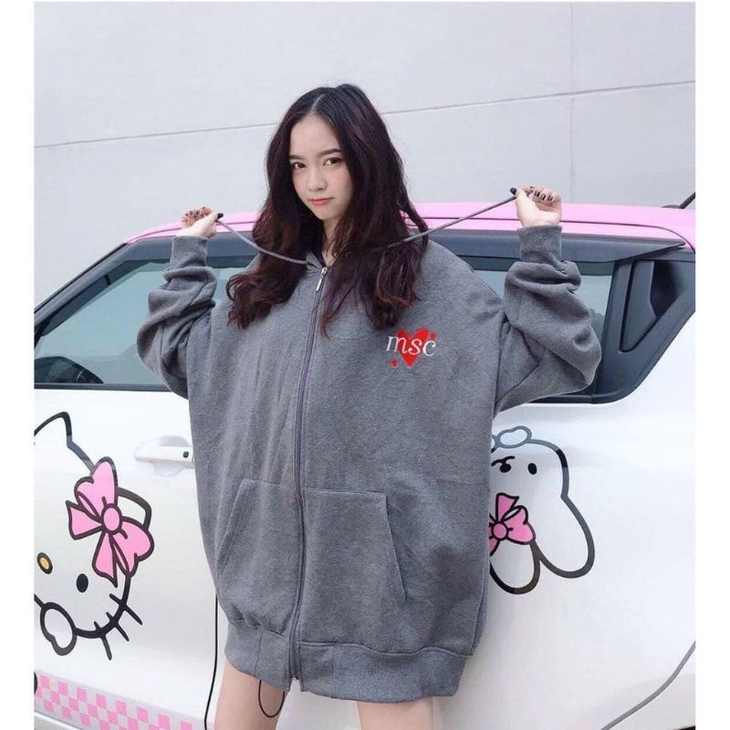 S - XXXXXL(6XL) Zip Hoodie Saranghae Love Heart MSC (SABLON) Jaket Jumper Hangeul Hangul Wanita Pria Jumbo BIGSIZE Oversize Korean Harajuku Fashion 5XL 4XL 3XL 2XL XL L M Jaketin aja