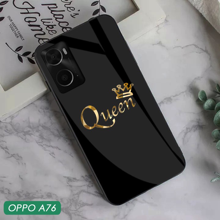 Softcase Glass Oppo A76 [G75] - Softcase Mirror - Softcase Kaca Oppo - Softcase Glass - Softcase Opp