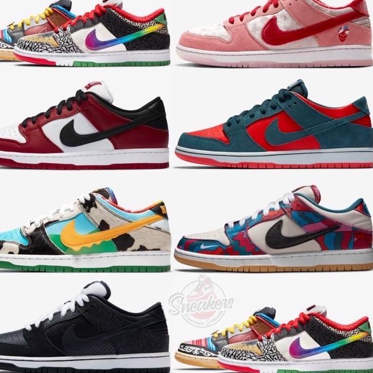Banyak Dipakai.. Sepatu Sb Dunk LOW Wheat Mocha Panda Black White Brooklyn Nets Camcorder J-Pack Sha