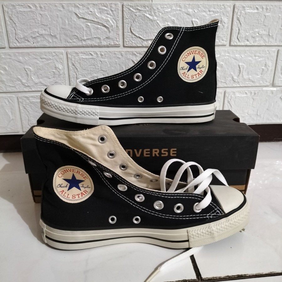 CONVERSE BOOTS Size 36-43 AL STARR untuk PRIA dan WANITA // sepatu SEAKERS // Sepatu sekola//Sepatu Allstar Tinggi / Sepatu Convers Chuck Taylor Classic High / Sepatu sekolah hitam putih murah