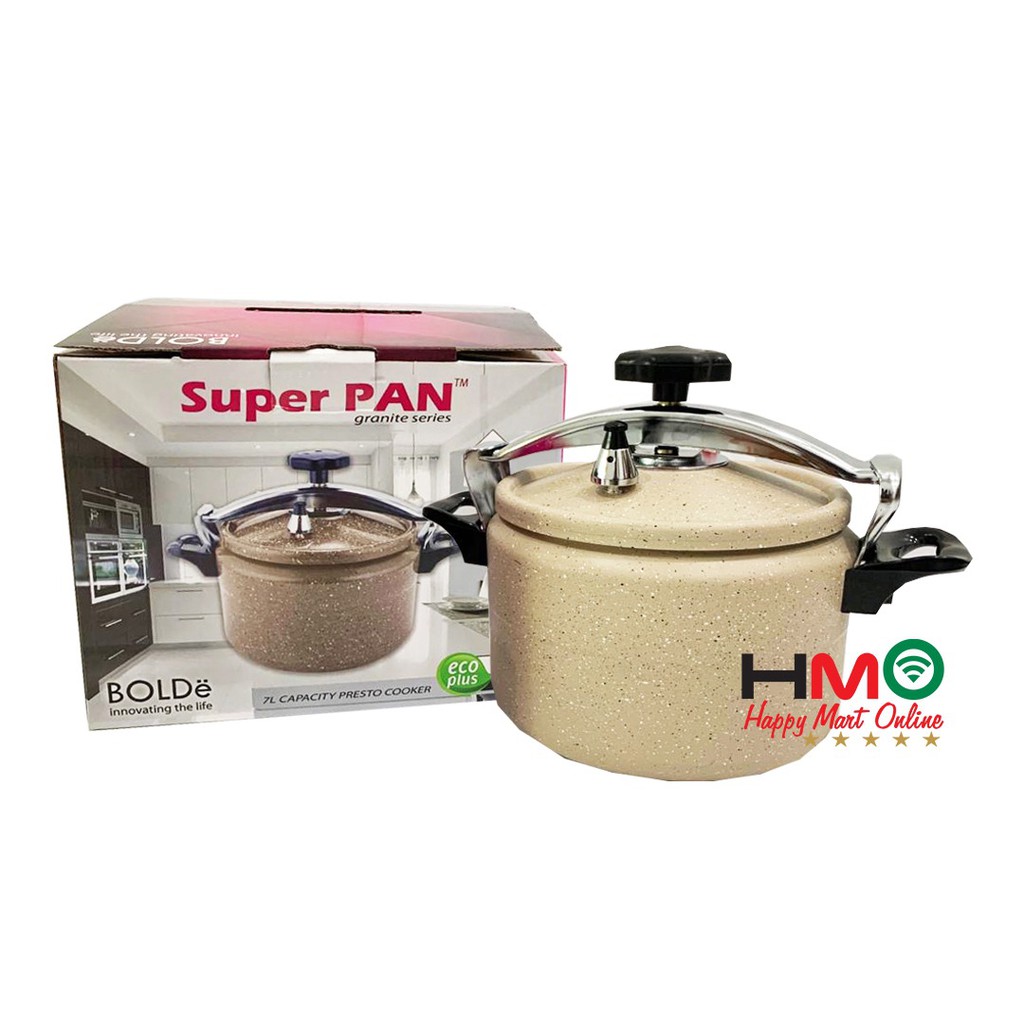 BOLDe Panci Presto Granite 7 Liter Diameter 24 CM Bolde Super Pan Presto Cooker 7L