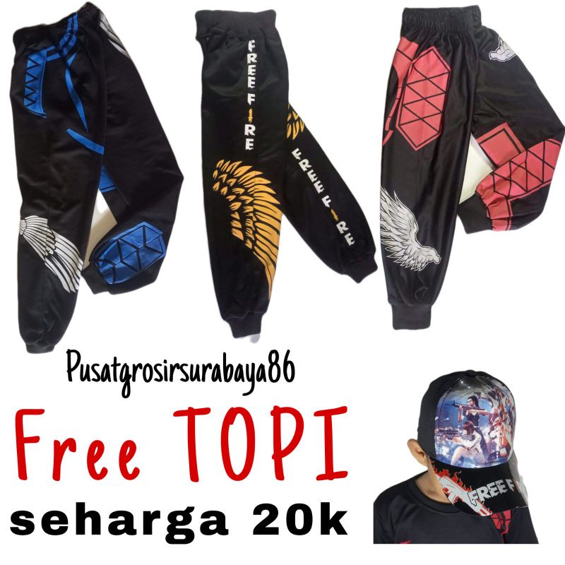 Bonus topi Celana Angel FF Anak Laki-laki | Celana Angel Anak Laki-laki