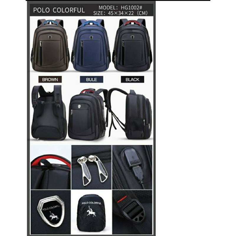 Tas Ransel laptop Tas punggung pria waterproof