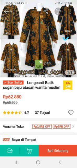 Blus Puff Padi Kuning Atasan Batik Wanita
