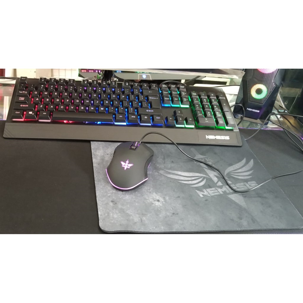 Keyboard Mouse Mousepad Combo Gaming Set Nemesis NYK KC300 Drake