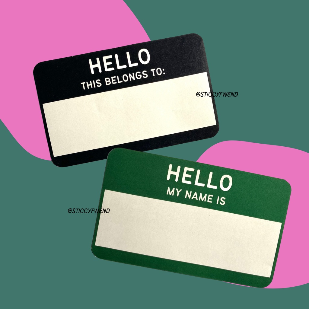 

Stiker Party // Stiker Nama // Label Nama // Label Barang // Stiker Hello My Name Is // Stiker This Belongs To