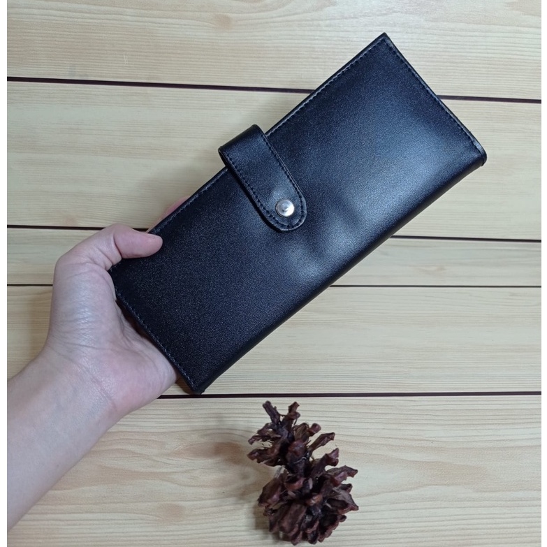 A-ZAHRA 01 DOMPET PANJANG KANCING / DOMPET PRIA WANITA PANJANG / DOMPET KANCING POLOS