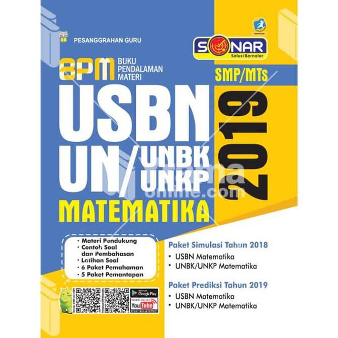 Buku Pendalaman Materi Usbn Un Unbk Unkp Matematika Smp Mts 2019