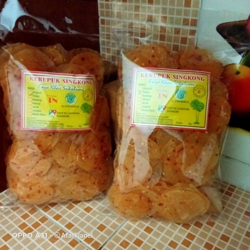 

kerupuk singkong/kicimpring khas SUKABUMI kemasan 500gram
