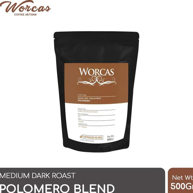 

nsco kopi polomero espresso blend 500 gram (biji/bubuk) | worcas coffee - kopi biji q83q