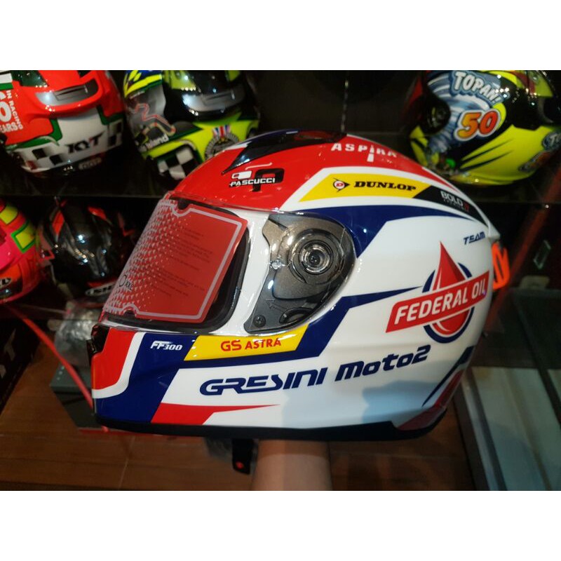 [COD] RSV FF300 GRESINI RACING MOTIF BALAP MOTO2 MURAH NEW OLD STOCK SUDAH FLAT VISOR
