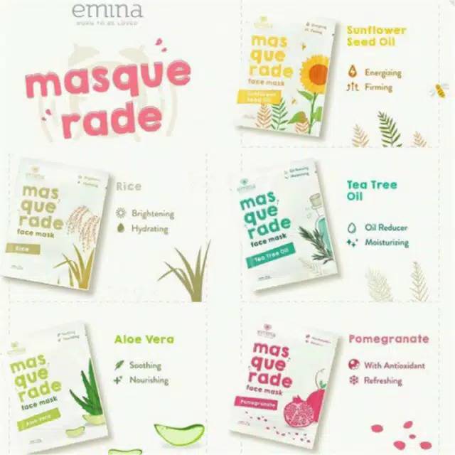 [BPOM] Emina Masquerade / Masker Wajah / Perawatan Wajah / Masker Emina