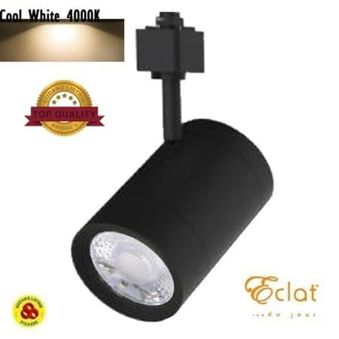 Eclat LED Track Light 14W 4200K Led Sorot Rel Hitam Cahaya Cool White