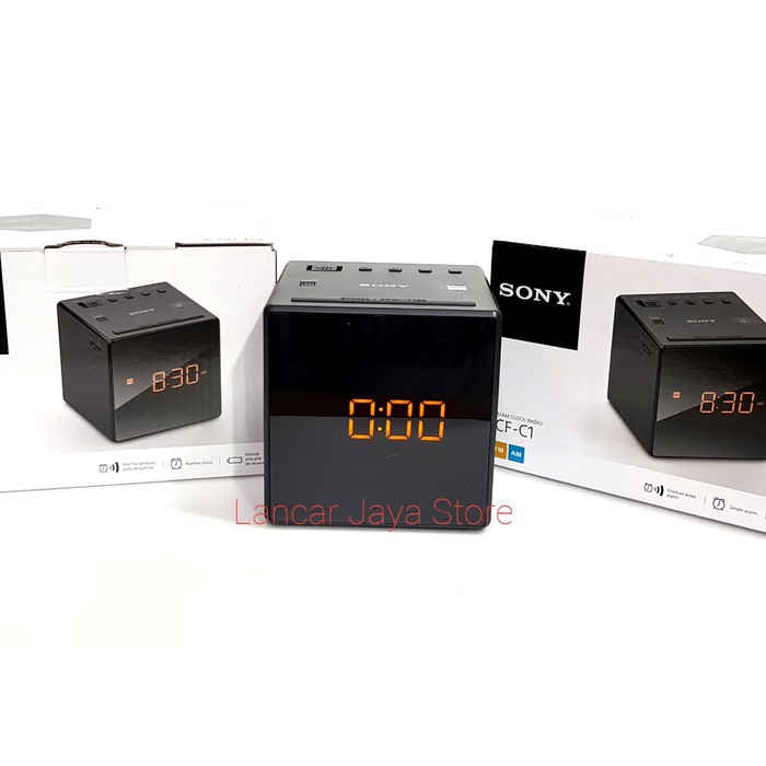 Radio FM/AM Clock Digital Sony ICF-C1 - Hitam