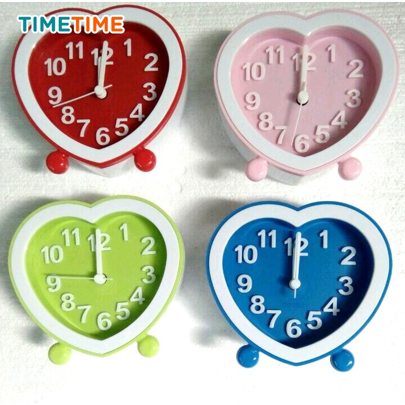 Jam Meja Beker Weker MODERN DESIGN Warna Warni Free Baterai