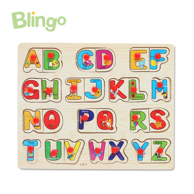 【COD】BLINGO PUZZLE HURUF &amp; ANGKA / mainan puzzle kayu anak / Mainan Edukasi Anak