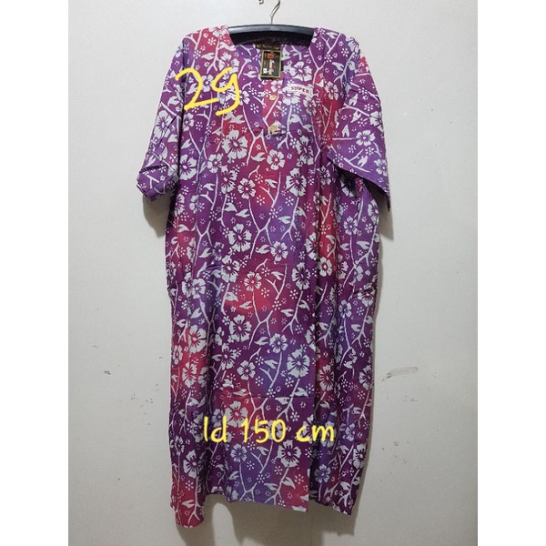 YULI - DASTER L5 REMEK LD 140 - 150 CM PB 110 CM BATIK KENCANA UNGU LABEL HITAM KUH-No 29