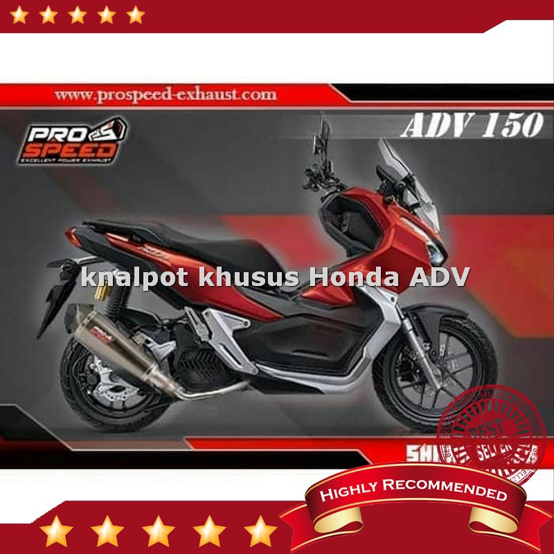 Jual Knalpot Prospeed Honda ADV 150 ADV150 Shark Black Series Fullsystem