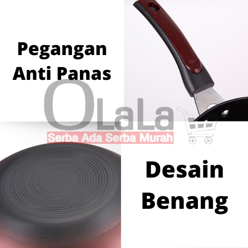 WAJAN PENGGORENGAN TEFLON STAINLESS STEEL ANTI LENGKET OLL-99621