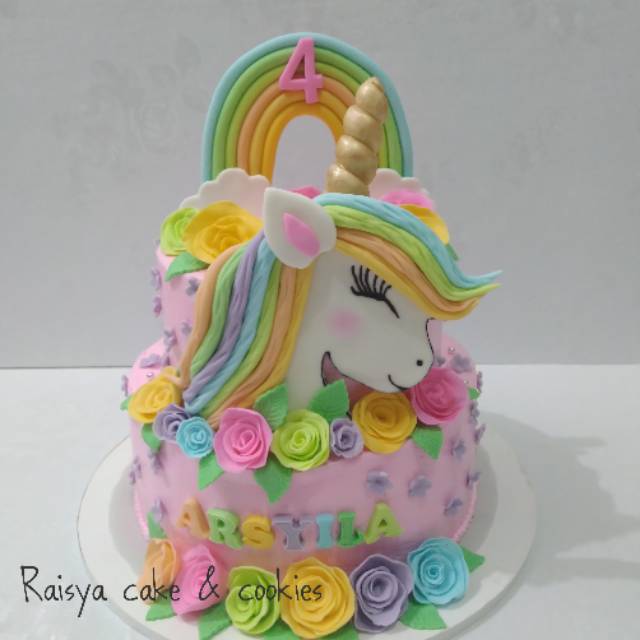 

Kue ulang tahun unicorn 2 susun