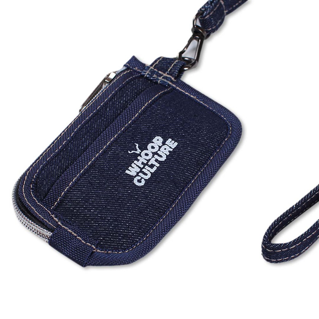 Whoopculture &quot;Leaf&quot; Blue indigo Card Holder