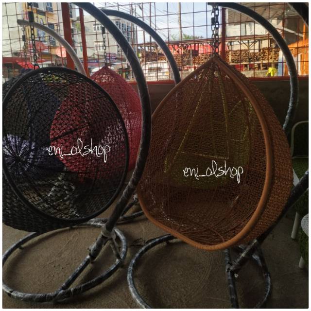 1 Set Ayunan Gantung Rotan Sintetis Palembang