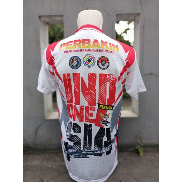 Baju Perbakin Jersey Kaos Lengan Pendek Pria Menembak