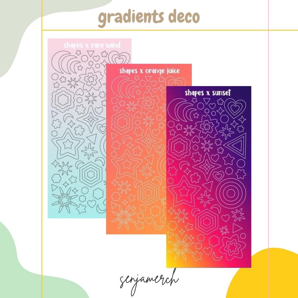 

Senjamerch - Sticker Deco Polcos Gradients Shapes