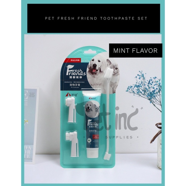 Pet fresh friend toothpaste set