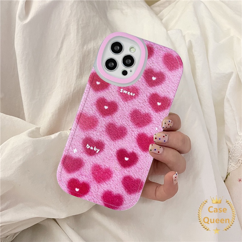 Soft Case Tpu Motif Hati Warna Merah Mawar Untuk IPhone 7 8 6 6s Plus 11 12 13 Pro Max XS X XR XS Max SE 2020