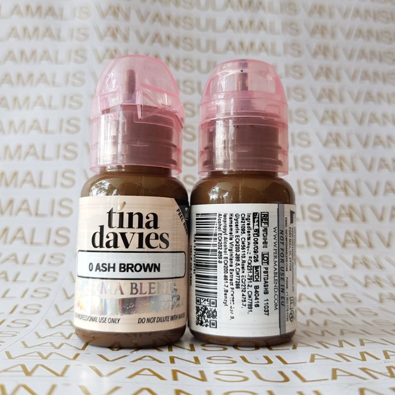 TINTA SULAM ALIS PERMABLEND TINA DAVIES ORIGINAL MADE IN USA ASH BROWN 15ml Exp 2025