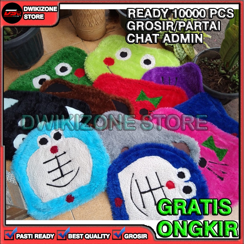 [GROSIR] KESET BULU RASFUR KARAKTER 40X60CM 40X60 40 X 60 CM PREMIUM TERMURAH HELLO KITTY KEROPPI KEROPI DORAEMON