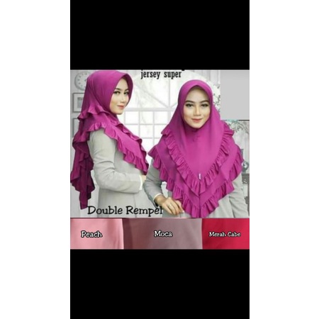 Jilbab Instan Double Rempel Jersey