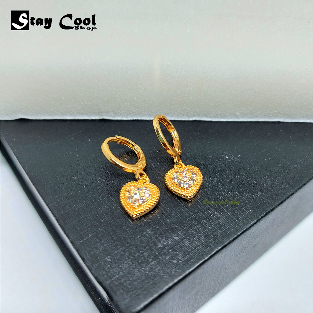 ANTING XUPING PERHIASAN WANITA LOVE MATA MATA GOLD ANTI LUNTUR NEW