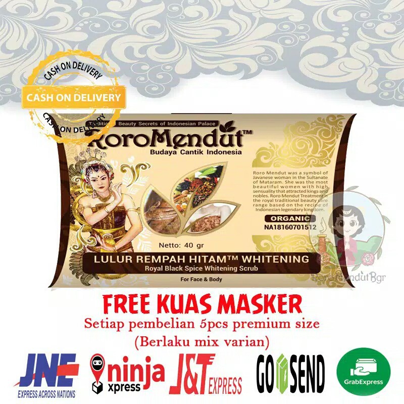 Roromendut - Lulur Rempah Hitam Whitening