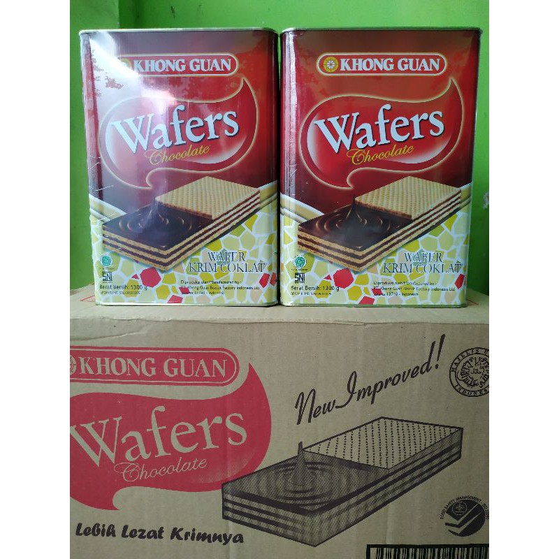 Jual Wafer Khong Guan Kaleng Besar Khong Guan Wafers Chocolate 1300gr