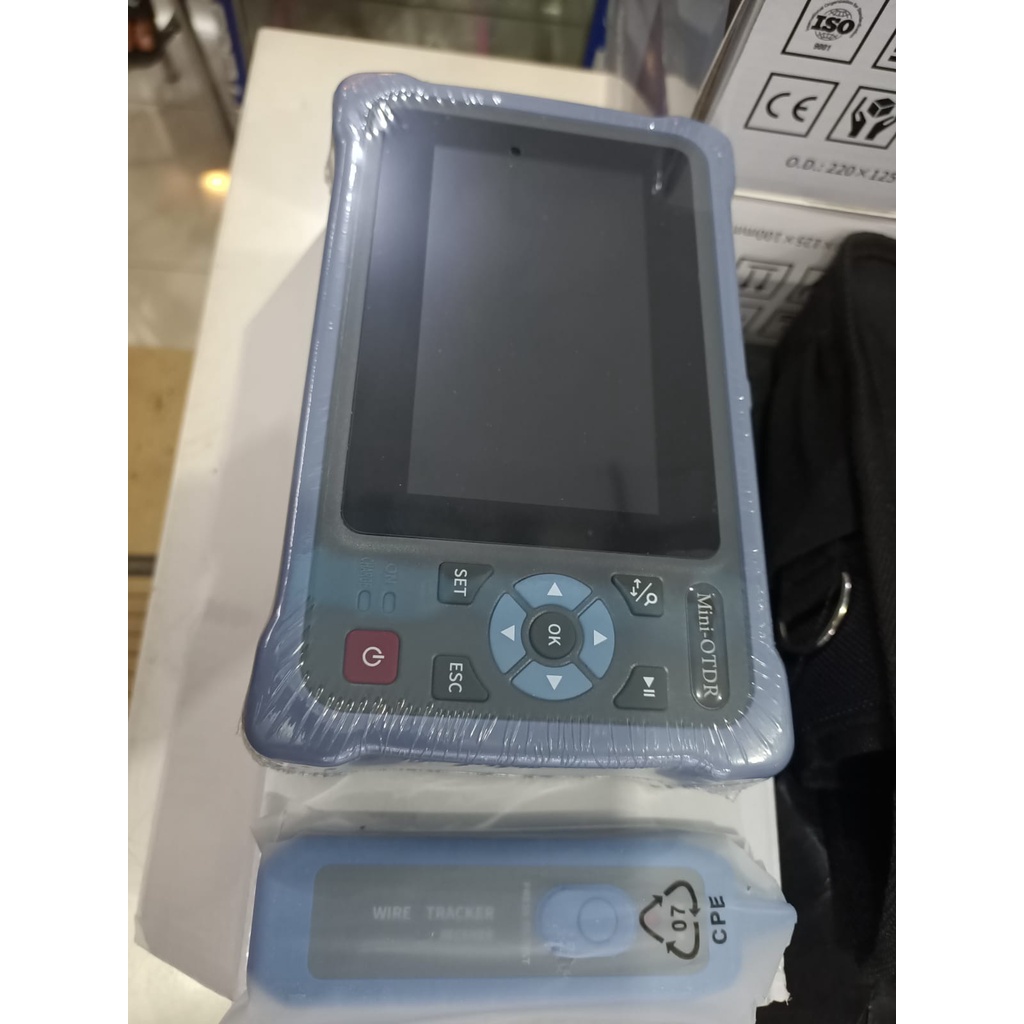 OPTICAL FIBER TESTER MINI OTDR DE1201A TOUCHSCREEN/LAYAR SENTUH BARU