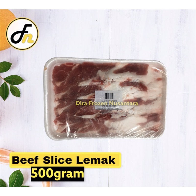 

Beef Slice lemak 500gram