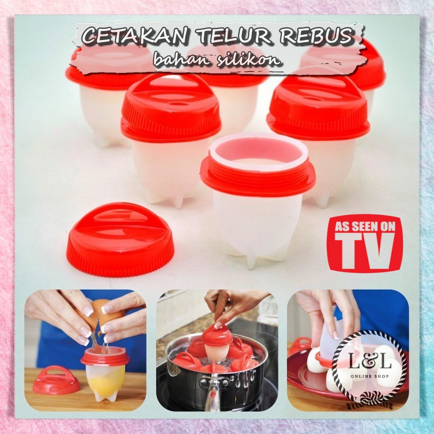 Alat Rebus Telur Cetakan Telur Rebus Perebus Telur Bahan Silikon Silicone Egg Boil 1 pcs